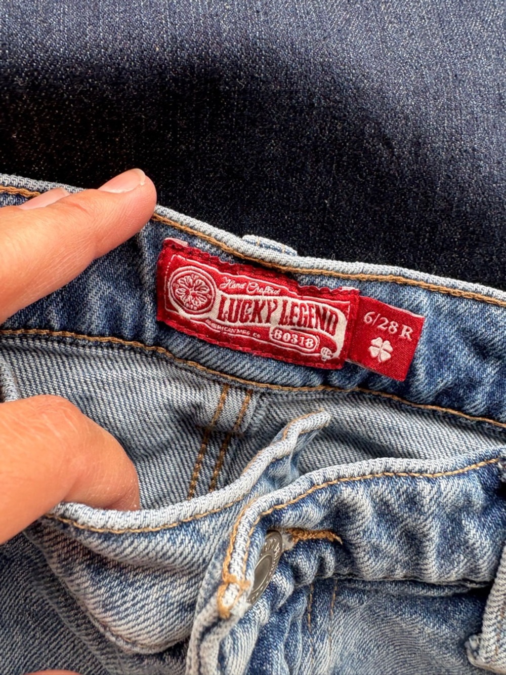 Lucky brand boy mid rise relaxed straight patchwork jeans - Picture 5 of 5